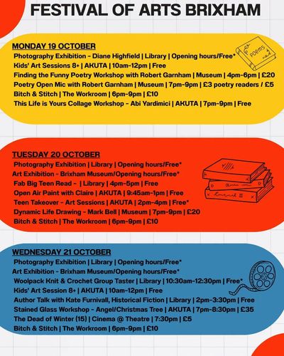 Page one of the F.A.B. Festival of Arts Brixham 2026 programme
