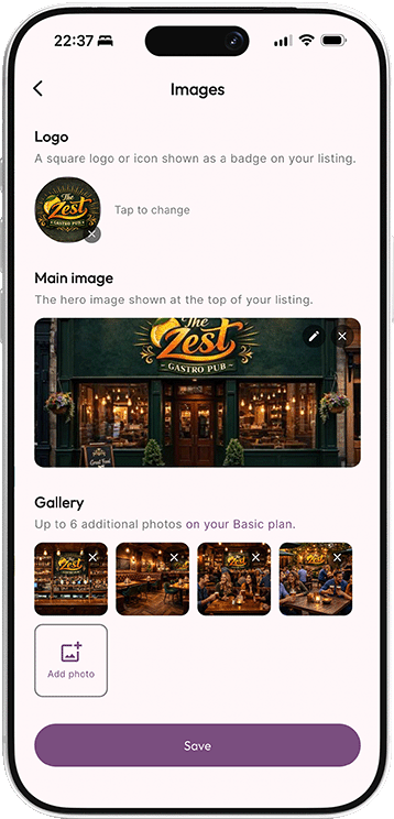 Real-time listing management on Mapzest