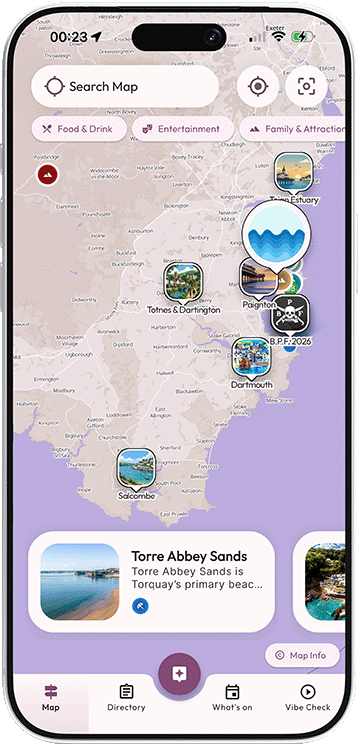 Regional map showing multiple destinations in the Mapzest app