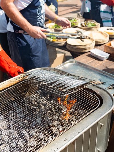 Sardines over fire - South West Sardine Festival